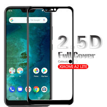 Cubierta completa de vidrio templado Arc 2.5D para Xiaomi A2 LITE, Protector de pantalla de cristal, cubierta frontal, cubierta de vidrio blanco y negro 2024 - compra barato