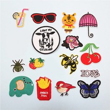 Fabric Embroidered Fries Bee Elephant Patch Clothes Stickers Bag Sew Iron On Applique DIY Apparel Sewing Clothing Accessories 2024 - buy cheap