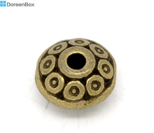 Doreen box hot- 100 tons de bronze padrão contas espaçadoras 6x4mm (b14895) 2024 - compre barato