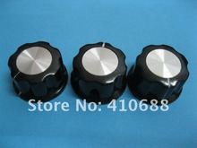 50 Pcs Per Lot Skirted Knob A03 For Standard Pots Black 26.6mmx14.8mm Hole Diamete 6mm Hot Sale 2024 - buy cheap