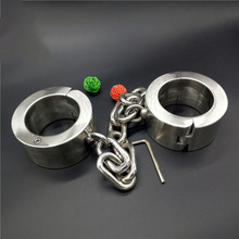 handcuffs stainless steel BDSM women/men sex BDSM sex bondage high 4cm Heavy Duty leg cuffs slave fetish adult games sexy toys 2024 - buy cheap