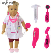 Пластиковая кукла LUCKDOLL, 18 дюймов, американская кукла 43 см, аксессуары для одежды, игрушки для девочек, подарок на день рождения 2024 - купить недорого