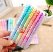 New  Fresh look and cute animals design double-end highlighter pen Fluorescent pen Stationery office material School supplies 2024 - buy cheap