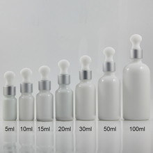 wholesale,100ml white round shaped dropper glass bottle,dropper container,essential oil bottle,cosmetic containerwholesale 2024 - buy cheap