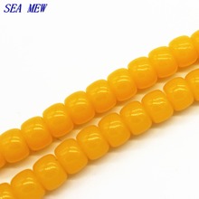SEA MEW 40 PCS Imitation Wax Resin Beads 10mm*7.5mm Barrel Beads DIY Bead Loose Bead For Jewelry Making 2024 - buy cheap