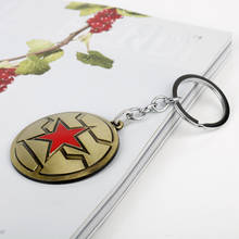 MQCHUN Captain America The Winter Soldier Keychains Five Star Shield Logo Alloy Key Chain Ring for Women Men Cosplay Gift-50 2024 - buy cheap