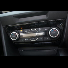 Para Mazda 3 Axela 2017 2018 ABS de fibra de carbono del acondicionador de aire coche pegatina para el panel interruptor recorte cubierta accesorios de estilo de coche 1 Uds 2024 - compra barato