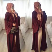 Muslim Adult cascading ruffles Muslim abaya dress Robes Arab Malaysia Ramadan muslim Worship Service abaya with belt Wq315 2024 - buy cheap
