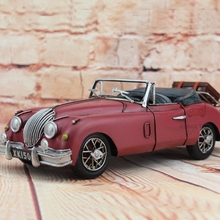 1959 Классический Jaguar Car Red DIY 100% ручная работа модель листового железа XK150 1:12 Ретро металлическая ручная работа модель автомобиля, украшение 2024 - купить недорого
