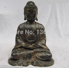 Colección del templo del Tíbet, estatua de Buda de Amitabha, Tathagata, Sakyamuni, Bronce Antiguo, 001116, Envío Gratis 2024 - compra barato