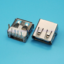 Free Shipping 500pcs/lot USB female USB-A female connector A type Female Solder 90 degrees vertical,USB interface socket/jack 2024 - buy cheap