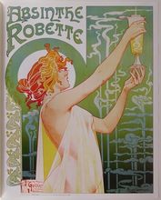 ABSINTHE ROBETTE  VINTAGE SILK POSTER Decorative painting 24X36INCH 2024 - buy cheap