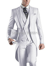 JELTONEWIN Italian 3 Piece Suit Gentleman Formal Groom Wear Tuxedo For Men White Tailcoat Dinner Party Wedding Suits 2024 - buy cheap