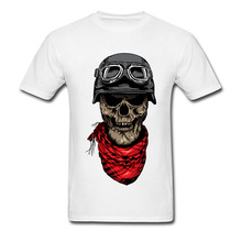 Cool Rock DJ Dark Rider Men's Hipster Skull T-Shirts O Neck Pure Brand Print Short Tee Shirts Skull Tshirt 2024 - buy cheap