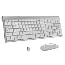 Ultra-Thin Business Wireless Keyboard and Mouse Combo 102 Keys Low-Noise Wireless Keyboard Mouse for Mac Pc Win XP/7/10 Tv Box 2024 - buy cheap