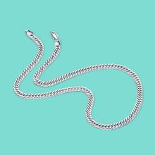 Classic Men's Silver Necklace 925 Sterling Silver Horse Whip Necklace Punk Style Solid Silver Men's Fashion Jewelry silver chain 2024 - buy cheap