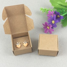 Conjunto de cajas de papel para joyería y tarjetas para pendientes, caja de embalaje para pendientes de Kraft, accesorio vacío, embalaje de joyería, Cajas de Regalo DIY, 100 Uds. 2024 - compra barato