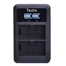 Tectra LP-E6 LP E6 LP-E6N LED Display 2-Port USB Charger for Canon EOS 5D2 5D3 70D 60D 6D 7D Mark II III camera 2024 - buy cheap