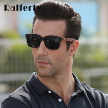 Ralferty-óculos de sol quadrado com imitação de madeira, marca de designer, preto, uv, óculos de sol, esportivo, unissex, k1519 2024 - compre barato