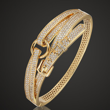 Blucome pulseiras de zircônia aaa perfeitas para homens, joias de aniversário, pulseira de cobre, braceletes de amor para mulheres 2024 - compre barato