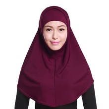 H992 новейший простой мусульманский хиджаб из двух частей, мусульманский шарф, быстрая доставка, можно выбрать цвета 2024 - купить недорого