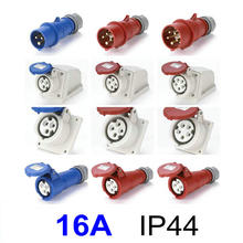16A IP44 Waterproof Electric Industrial Connector 3P 4P 5P Male/Female Industrial Plug Socket 2024 - buy cheap