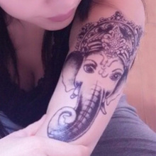 2 шт. товары для секса водостойкие поддельные татуировки для женщин сексуальная рука свежий прекрасный слон Временные татуировки стикер боди-арт флэш-тату 2024 - купить недорого