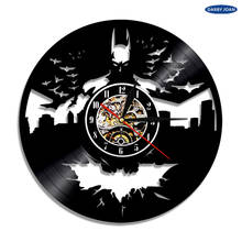 Batman CD Record Wall Clock LP Vinyl Hollow 3D Decorative Hanging Art Decor Clock Classic Exclusive Wall Clock Classic 2024 - buy cheap