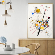 Tela de pintura de arte estampada, cartaz de design geométrico com wassily, fotos para a sala de estar, decoração de casa para parede 2024 - compre barato