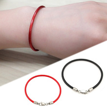 Hot Rope Leather Black Bracelet Red Thread Line Jewelry Red String Bracelet For Women Men Charm Bracelets Fashion Jewelry 2024 - buy cheap