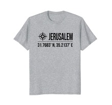 Jerusalém israel coordena t-shirts 2019 marca t camisa homme t imprimir camiseta harajuku marca t camisas 2024 - compre barato