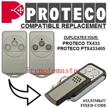 2 шт. замена пульта дистанционного управления для PROTECO TX433,PTX433405 433,92 МГц фиксированный код очень 2024 - купить недорого