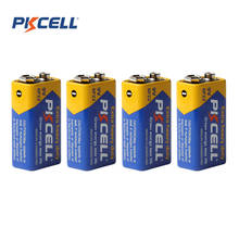 4pcs/lot Pkcell 9V 6F22 Prismatic Battery Super Heavy Duty Single-use Dry Sex Carbon Zinc Battery Set for Toys DV Digital Camera 2024 - buy cheap