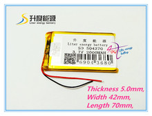 Free shipping 3.7 V lithium polymer battery 2000 mah interphone 504270 GPS vehicle traveling data recorder 2024 - buy cheap