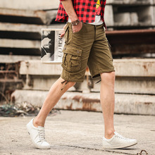 2019 Summer Cargo Shorts Men Fashion Casual Shorts Men Streetwear Military Cotton Short Pants Men Pantalon Court Homme 2024 - buy cheap