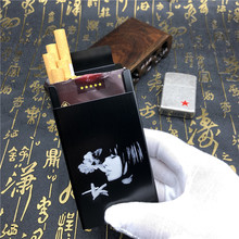 Lonely Smoking Girl Alalinong N53 DIY Aluminium Alloy Metal Female Cigarette Case Ins Style Cigarette Boxes Smoking Accessories 2024 - buy cheap