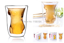 1PC new arrival Beauty shape double layer heat insulation glass cup sexy beauty lady whisky glass OL 0143 2024 - buy cheap