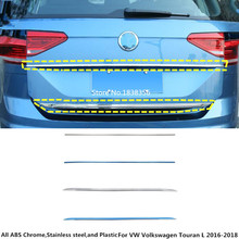 For VW Volkswagen Touran L 2016 2017 2018 2019 Stick Stainless Steel Back Rear Door Tailgate Frame Plate Trim Lamp Trunk 2024 - buy cheap