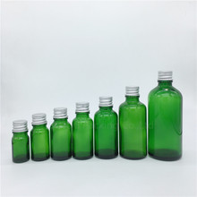 5ml/10ml/15ml/20ml/30 ml/50ml/100ml garrafa de vidro verde para o óleo essencial com garrafas de perfume de alumínio da cobertura 2024 - compre barato