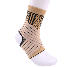 High elastic bandage compression knitting sports protector basketball soccer ankle support brace guard cream-colored 1pcs#ST3779 2024 - buy cheap
