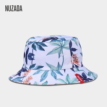 NUZADA-gorro de pescador con estampado de doble cara para hombre y mujer, sombrero de pescador con estampado de hojas, para verano, otoño y primavera 2024 - compra barato
