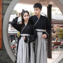 Vestido chino de espadachín antiguo negro, vestido bordado de estilo Hanfu, princesa elegante, disfraz de baile tradicional, Cosplay para escenario 2024 - compra barato
