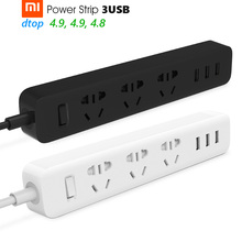Original Xiaomi Power Strip 3 sockets (3 five-hole) 3 USB self-adaption charging (5V=2.1A Single, 15W MAX) 2024 - buy cheap
