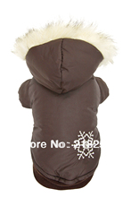 New Coffee Winter Warm Pet Dog Clothes Hooded Thicken Cotton Puppy Dogs Coat Jackets For Chihuahua Clothing Jumpsuit 2024 - buy cheap