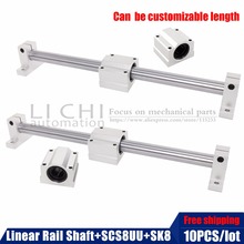 Freeshipping Linear Rail Shaft +SCS8UU Linear Bearing Aluminum Blocks With SK8 Fixed Bearings for 3D printer Slip Motor 2024 - buy cheap