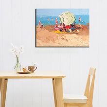 Высокое качество Лучшая цена импрессионисты масляная живопись абстрактный Пляжный Пейзаж на холсте для украшения дома Бесплатная доставка 2024 - купить недорого