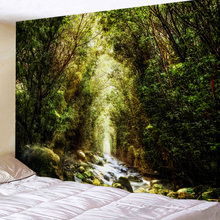 Gpsychedelic tapeçaria Da Suspensão de Parede Árvore Verde Montanha Padrão de Impressão Para O Deco Home Da Decoração Da Parede Tamanho Grande Barato Hippie 2024 - compre barato