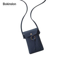 Bokinslon Girls Crossbody Bags PU Leather Cute Woman Mini Bags Solid Color Cute Small Fresh Women Bags 2024 - buy cheap