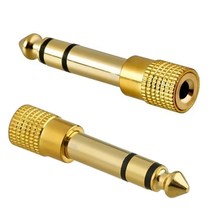 Convertidor Jack 3,5mm 1/8 "hembra a 6,5mm 1/4" macho conector audio estéreo adaptador para auriculares amplificador guitarra micrófono 2024 - compra barato