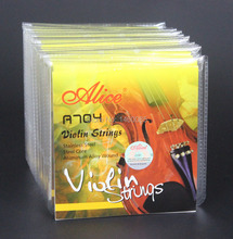 10 Sets Alice A704 Steel Core Stainless Steel Aluminum Alloy Wound 4/4-1/8 Violin Strings 2024 - buy cheap